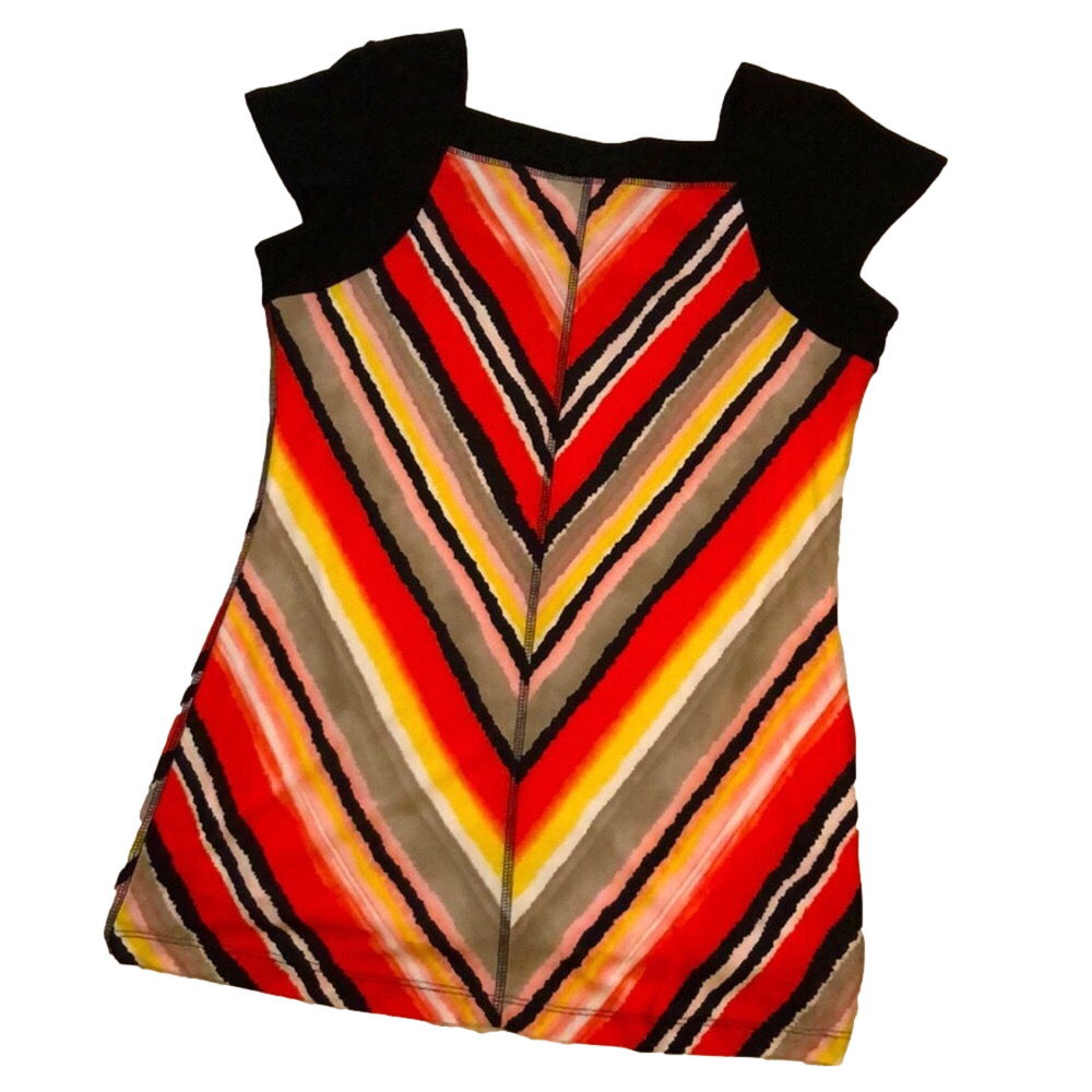 Long Colorful Striped Top, Size Large - Picture 5 of 9